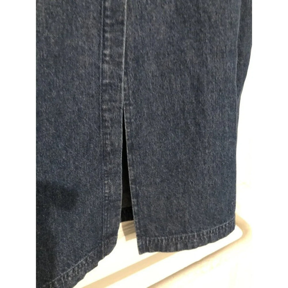 Vintage Jean Denim Skirt Embroidered Christmas Westbound Long Vented Modest - Picture 3 of 10